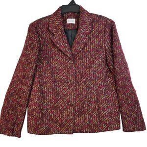 Koret Woven TwoButton Blazer Size 10 Upholestry Deadstock Union Made USA Holiday